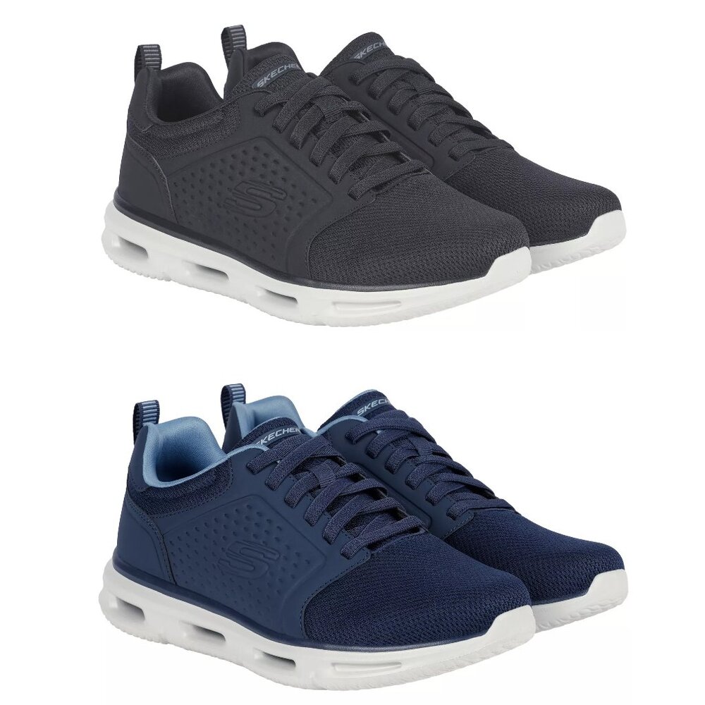 NWT Skechers Men Glide-Lite Memory Foam Sneakers Navy Black Size 8-13 $80 2SH015